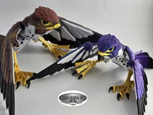 Imagina3D 3D Printed Articulating Peregrine Falcon Decoration Accessories Ornaments Poseable Legs Wings