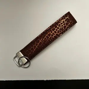 Brown foiled Dragonfly Wing key fob