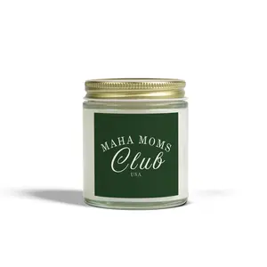 MAHA Moms Club Coconut Apricot Scented Candle -(4oz & 9oz)