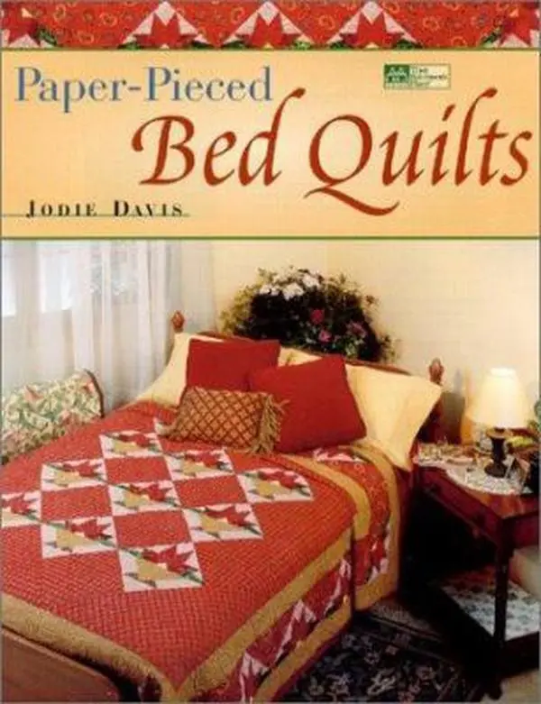 Used Paperback Book - Paper Pieced Bed Projects by Jodie Davis (English) - Traditional Quilt Blocks, Baskets, Floral Designs, Easy-to-Stitch Patchwork, Step-by-Step Star Instructions, Good for Enthusiasts