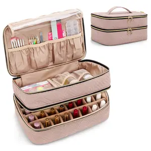 BAFASO Nail Polish Organizer Holds 40 Bottles (15ml - 0.5 fl.oz), Nail Polish Case with Manicure Tools Storage Sections (Patented Design)