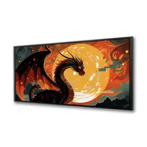 Conscious Sales C1FC24480R983W 24 x 48 in. Imminent Destruction - Orange Framed Canvas for Home Decor