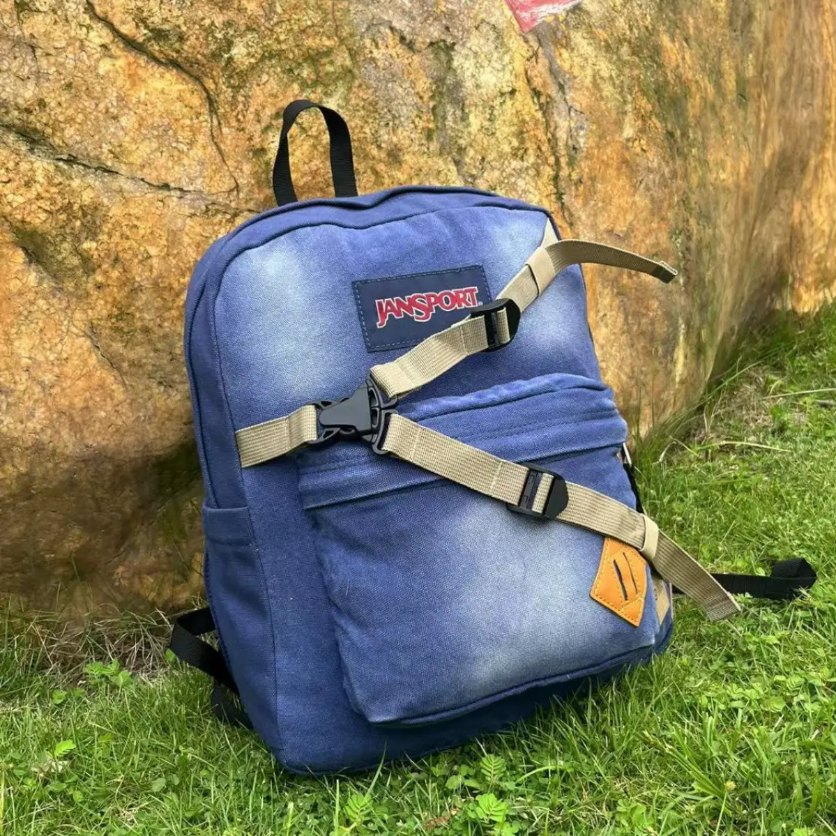 JanSport "The Amazing Spider-Man" Denim Backpack – Stylish Collegiate Unisex Bag, School Backpacks, Durable Student Book Bags For School