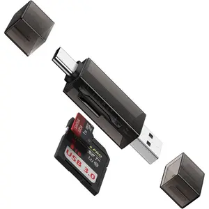 SD Card Reader Dual Slots, USB 3.0+USB C Memory Card Reader Adapter - Supports SD/ SD/SDXC/SDHC/MMC,Compatible with Laptop,PC,iPad Pro, 16/15,Galaxy S25/S24/S23,Pixel 9 Pro/8/7/6