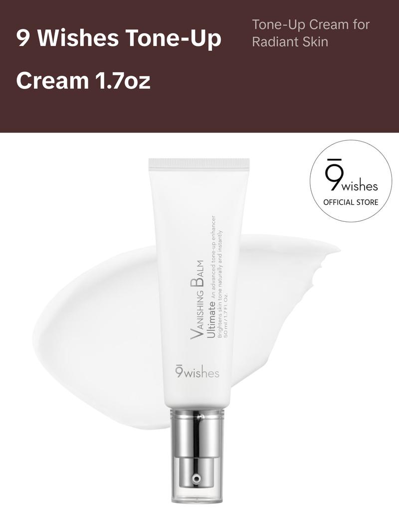 9 Wishes VB Ultimate Tone-Up Cream (1.7 Fl. Oz.) Makeup Primer, Hydrating Face Moisturizer, Barrier Strenghtening