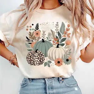 Boho Pumpkins Fall Tshirt, Leopard Pumpkin Boho Fall Shirt, Pumpkin Season Rustic Boho Tee, Trendy Fall Thanksgiving Autumn Vibes Shirt