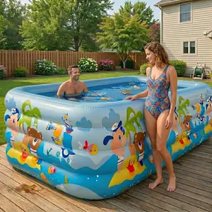 Portable inflatable swimming pool for home and outdoor use, upgraded with thickened PVC material, extra-large summer water park, suitable for home, backyard, and balcony.