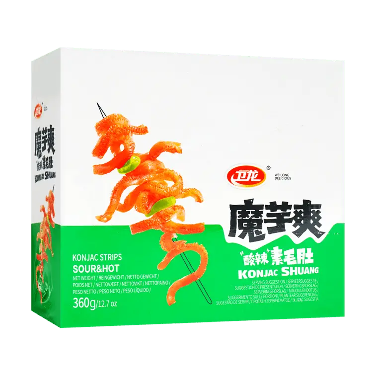 Wei Long Moishine Konjac Snacks Sour Spicy Flavor - 360g