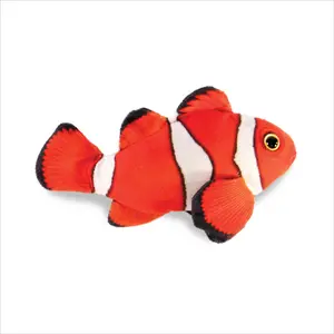 Real Planet™ Mini Orange Clown Fish Realistic Plush Stuffed Animal
