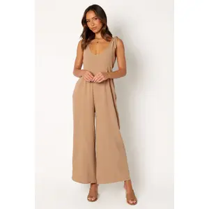 Ayla Linen Jumpsuit - Mocha