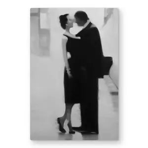 Begin Home Decor C1MP2030JAMLGD 20 x 30 in. Couple in the Street Wall Art - Bedroom Woman Metal Print