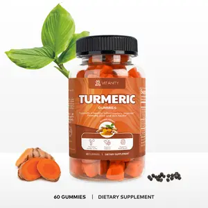 [Vitanity] Turmeric Gummies – Joint Comfort & Daily Wellness Support, Antioxidant & Inflammation Support with Turmeric Extract, Vegan, Gluten-Free, 60 gummies