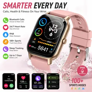 [Summervibes] Tukio 1.69'' Touch Screen Smartwatch with Fitness Tracker Sleep Monitor Pedometer Stopwatch for Fitness Enthusiasts Holiday Gift Wearable Device