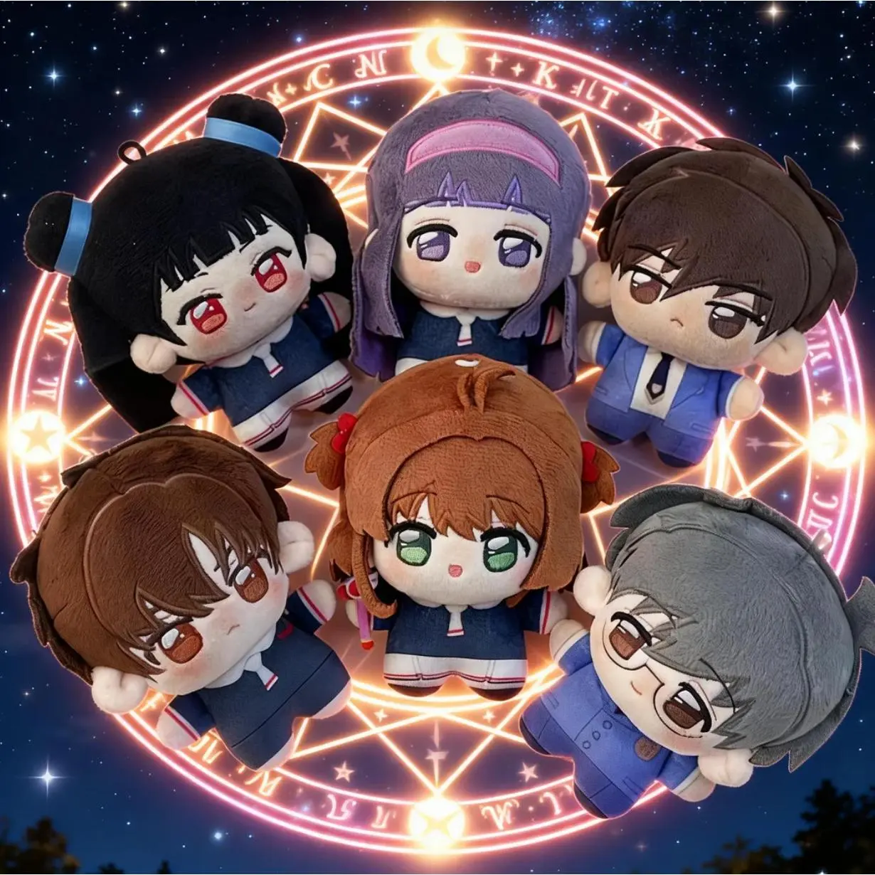 10CM Sakura Kinomoto Tomooyo Daidouji Cardcaptor Sakura Attribute Cotton Doll Peripheral Plush Decorative Backpack Pendant Gift