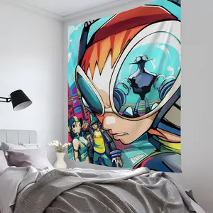 Punk Bnad hip-hop Jet Set Radio Tapestry Room Decor Wall Cloth Party Hanging Background Room Decor Baby Room