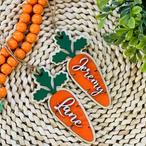 Customized Carrot Easter Tag