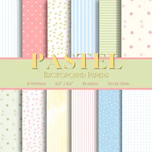 Pastel Background Paper Pack for Journaling, Scrapbooking, and other paper crafts