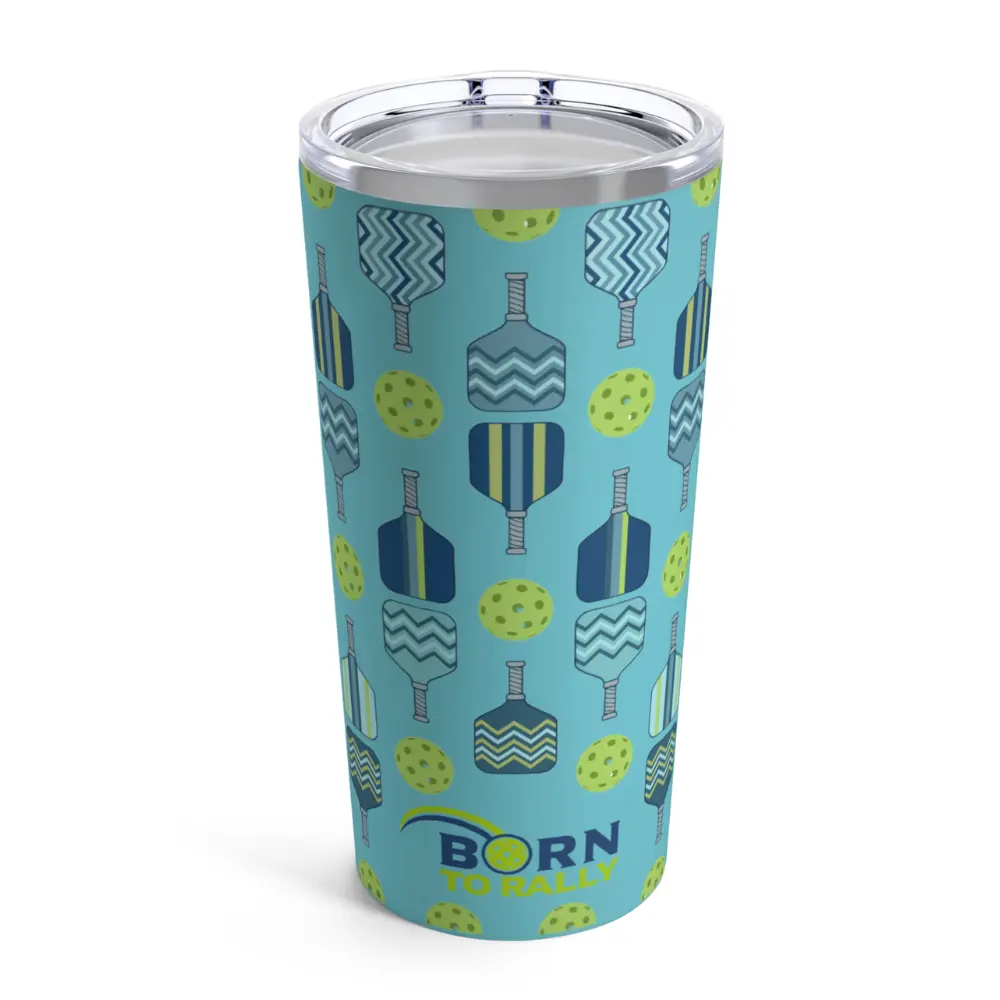 Pickleball 20oz Tumbler -Blue & Green Paddles