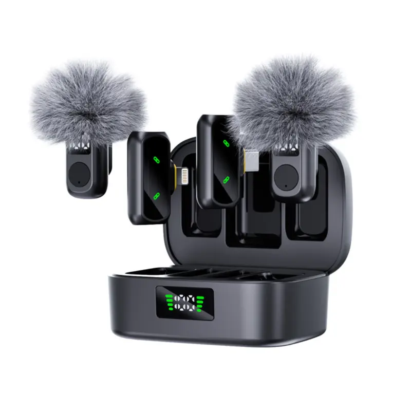 Wireless Microphone for iPhone & Android,Detail-Rich Studio Audio, Noise Cancellation, Magnetic Mini Lavalier Mic for Video Recording & Live Streaming