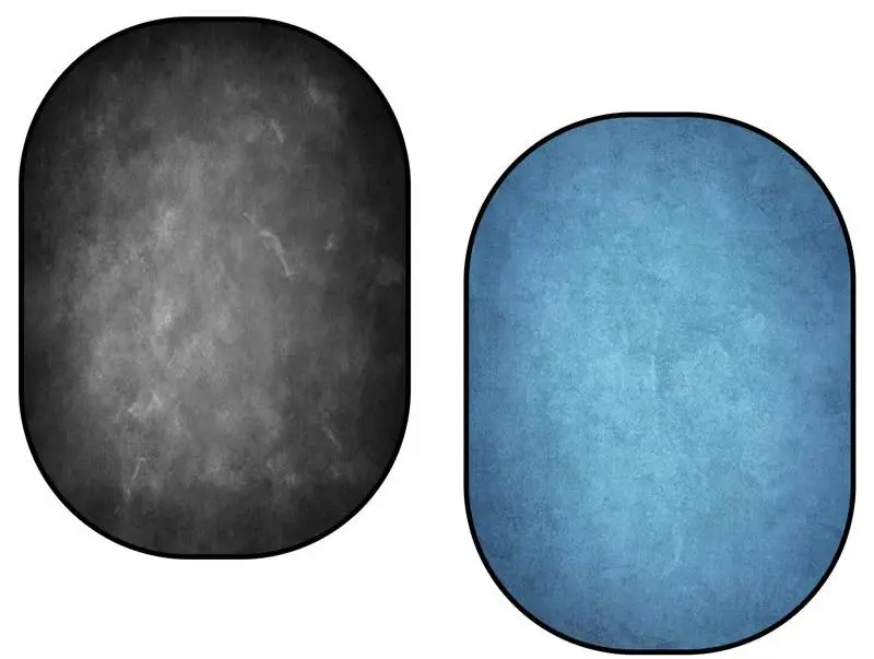 Kate Collapsible Reversible Photography Backdrop, 5x6.5ft Neutral Blue & Gray 2-in-1 Double-Sided Screen, Camera Accessory for YouTube Videos, Live Streaming, Blank Photo Backdrop Studios