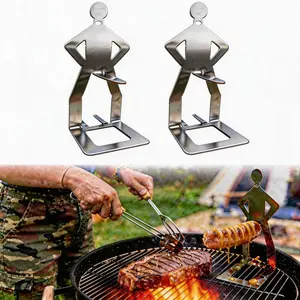 2026 Funny BBQ Hot Dog Holder ，Portable Hot Dog Roaster，Reusable Stainless Steel Sausage Hot Dog tands ，Barbecue Grill Accessories for Camping & Party Gifts Hot Dog Stand（2PCS）