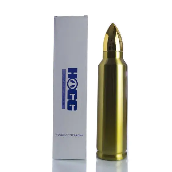 Hogg 32oz "ON POINT" Bullets Tumbler - Insulated Water Bottle with Gold Lid