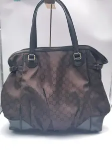 Pre-owned GUCCI Canvas Shoulder Bags Burgundy Monogram Shoulder Bag