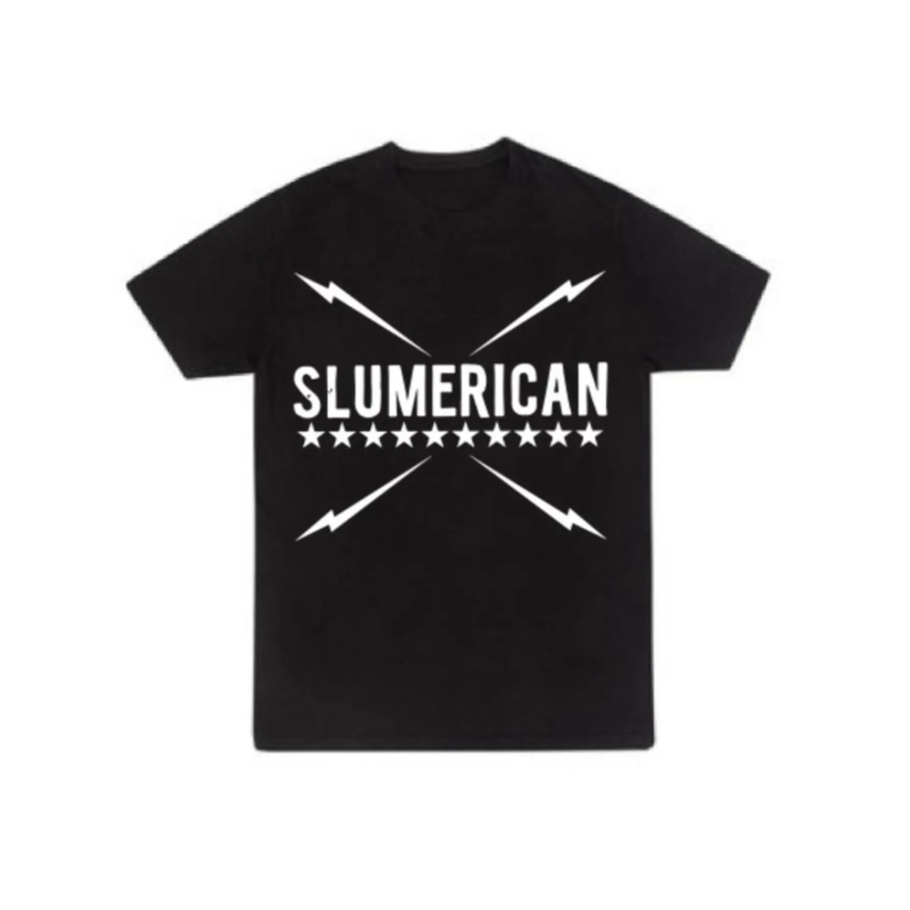 1pc Men's Yellawolf Slumerican Menswear Cotton Short Sleeve Top, 100% 180gsm Cotton Fabric, Crew Neck, Regular Fit, Weekend Casual Wear - Ideal for Holiday Gifting (Valentine's, New Year's, Father's, Christmas), Tops, Shortsleeve, All Seasons, 100% Cotton