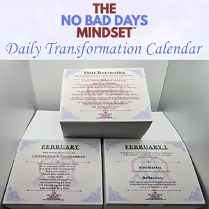 The No Bad Days Mindset️️ Daily Transformation Calendar for Personal Growth and Development Routine