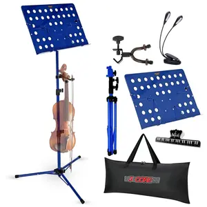 5 Core Music Stand Adjustable Desktop Book Stands Portable Sheet Holder All Metal Foldable Bookstand