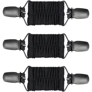 Cincher Clips Black Elastic Dress Clips  Cinch for Shawl Cardigan Shirt Sweater Clips Clothes Pant Tightener Clip (3PCS)