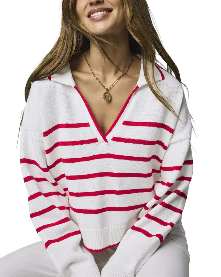 Splendid Arden Stripe Polo Sweater