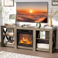 Grey Oak (with 18-inch electric fireplace)