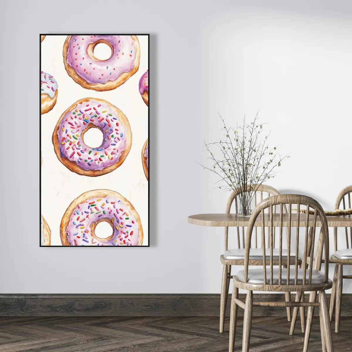 212 MAIN Artistic 24x48 in. Sugar Delights White Wood Framed Wall Artwork - Home Decoration Room Accessory (Pictorem C1FC2448C8JO20)