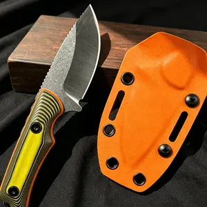 BM15017 Fixed Blade Knife, 8Cr13MoV Steel, Full Tang G10 Handle with Kydex Sheath for Outdoor & Everyday Use