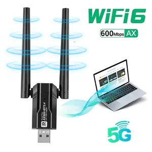 2026 Wireless Network Card，Bluetooth Adapter for Pc，WiFi 6 AX900 with Bluetooth 5 for PC, Dual Band Wireless Adapter, Plug Play Dongle, Supports Windows 11/10/7, Add WiFi and Bluetooth To Desktop