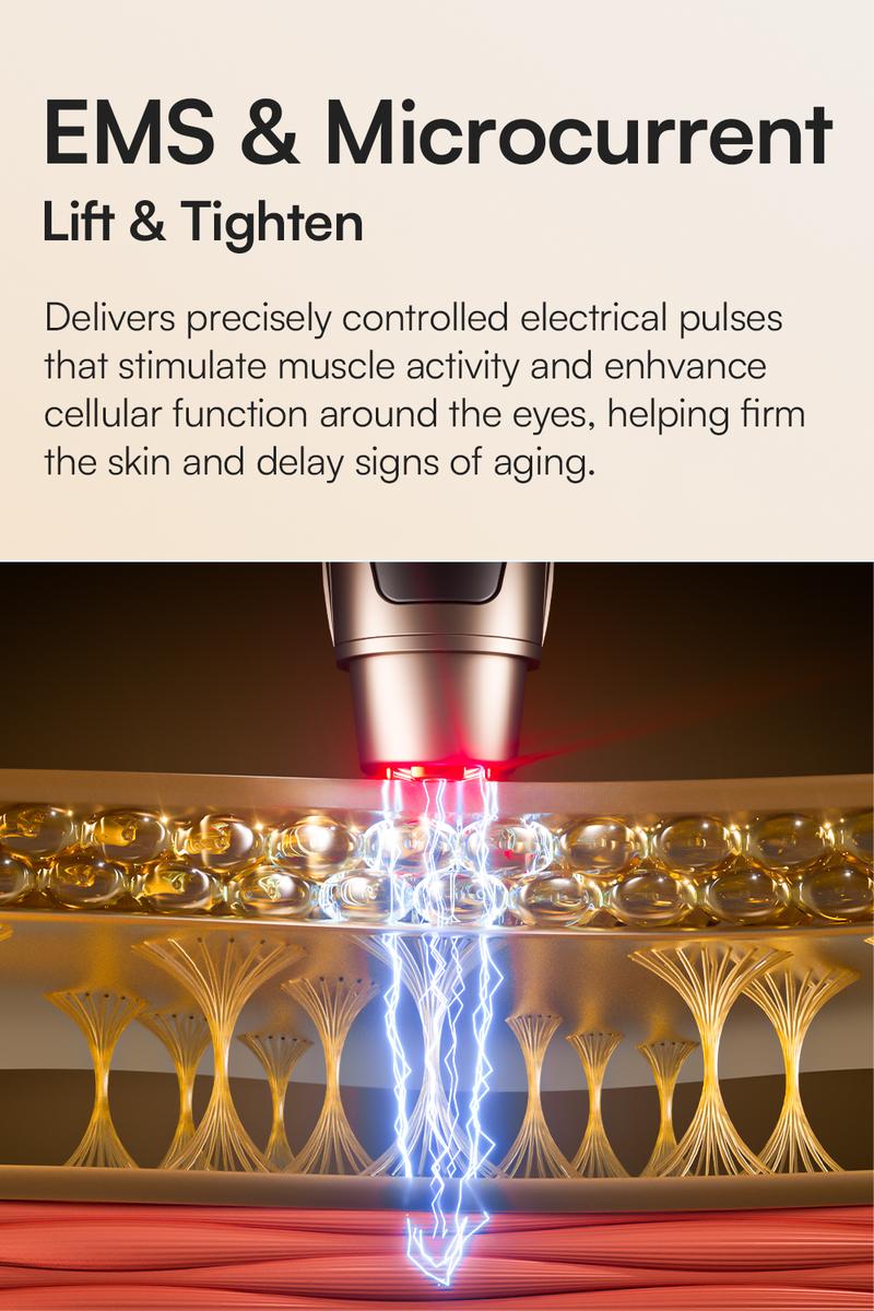 INIA LUMIN 4-in-1 Eye Skincare Wand – 3 Mins a Day for Fewer Lines in 14 Days & Less Puffiness in 21, FDA-Cleared, Spa-Level Results at a Fraction of the Price, Lift & Brighten Eyes in Just Weeks