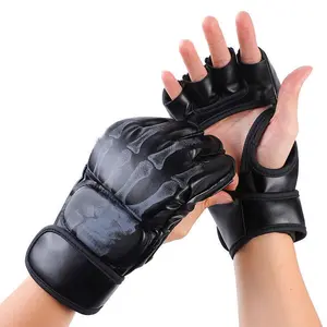 Boxing Gloves (1 Pair), Half Finger Boxing Gloves, Thickened Adult Gloves, Professional Boxing Gloves for Men & Women, Boxing Equipment