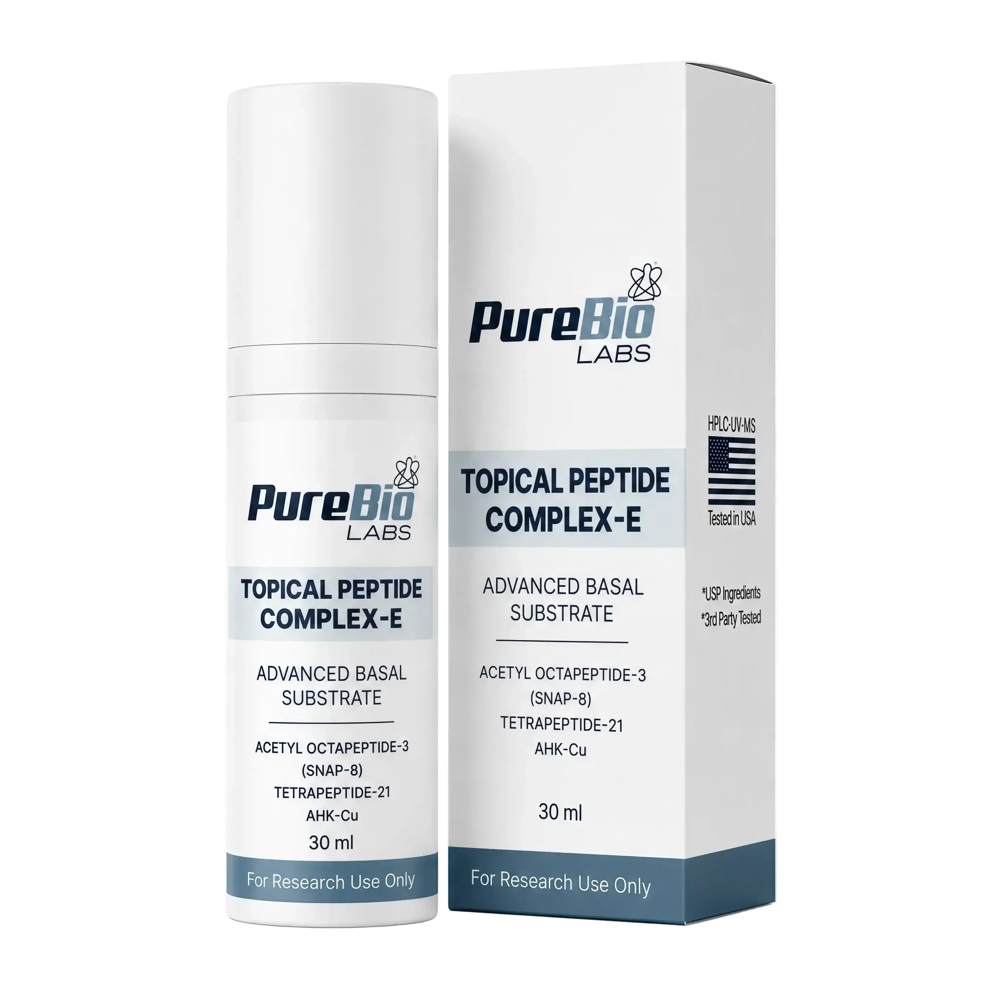 SNAP-8 Peptide Serum for Expression Lines & Wrinkles | SNAP-8 + Tetrapeptide-21 + AHK-Cu | Pure Bio Labs