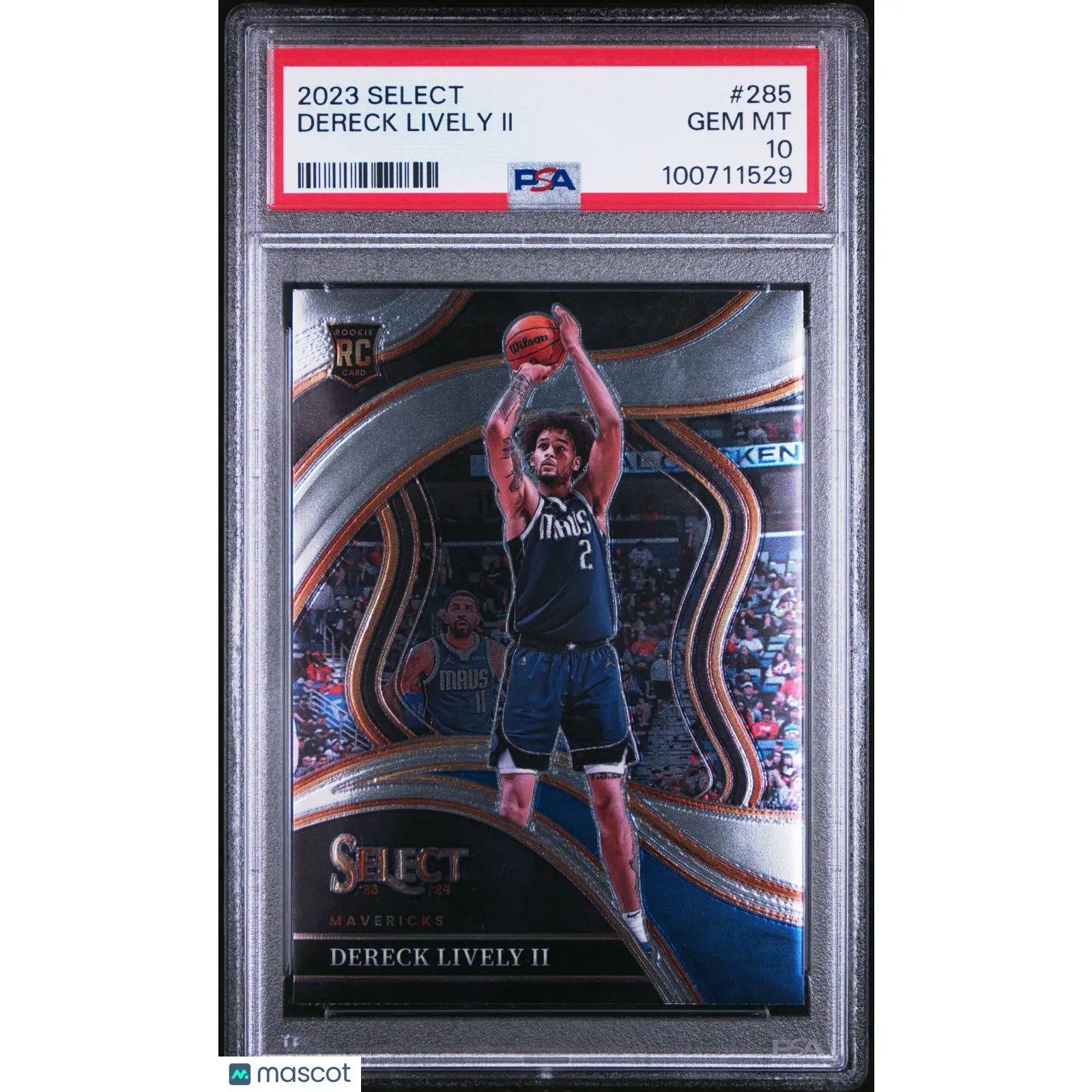 2023-24 Panini Select Basketball Dereck Lively II Courtside Base RC #285 PSA 10