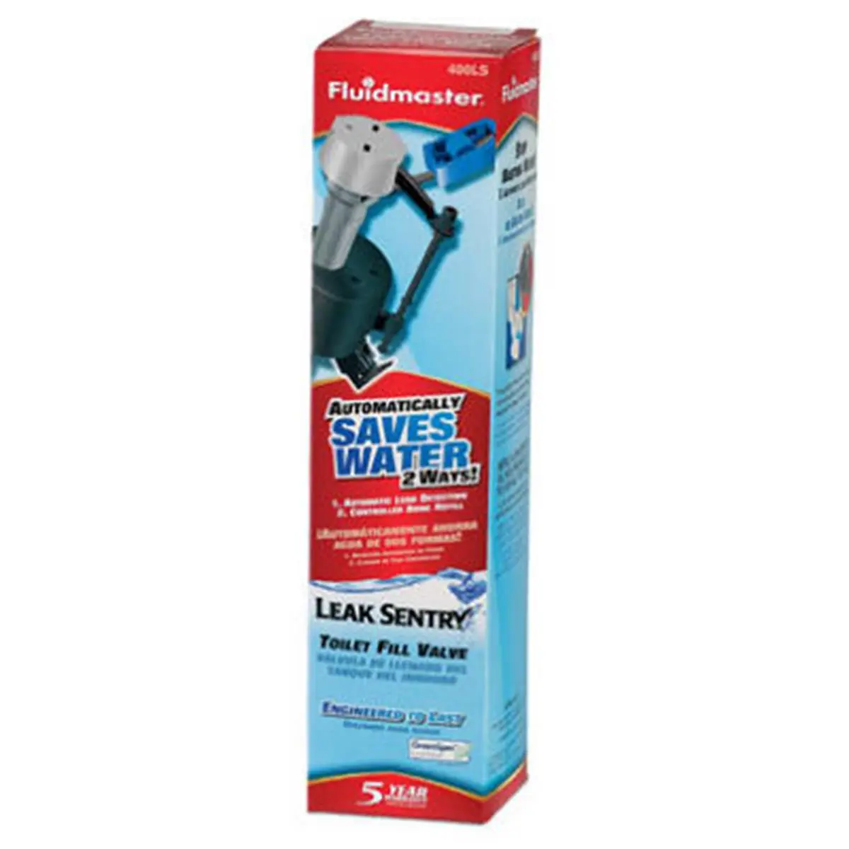 Fluidmaster 400LSRP4 Leak Sentry Toilet Fill Valve Kit (400a Model) - Prevents Automatic Refill, 0.75 lbs, 3.5x5x13.88 in Home Improvement Bathroom Fixture Accessory