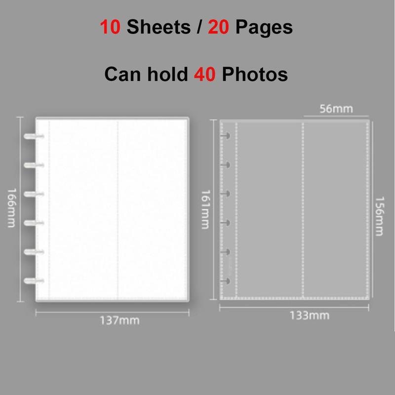 Clear Photo Booth Frames - Photo Booth Album For 2x6 Inch Photo Strips Wedding Album 2 x 6 Bookmark Holder 20 Pages Photos