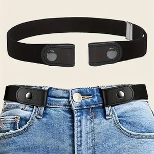 Solid Color Tummy Control Belt, No Buckle Design Comfort & Convenient Elastic Adjustable Waistband for Jeans & Pants, Sewing Accessories, Adjustable Stretch Belt