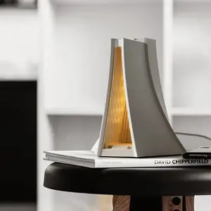 Classical Church Concrete Building Cement Table Lamp Designer Decor Ornament Desk Lights as Gift Bar Cafe Coffee Nightlights