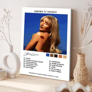 1. Counting, Sebrina Carpenter Short N' Sweet Poster, Fashion Art Living Room Decor, Modern Art, HD Home Poster, Affordable Poster, Bedroom Wall Art, Ideal Gift, Waterproof, Print, Art, Frameless