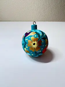Mexican Ornaments, Hand Painted Ornament, Christmas Ornaments, Mexican Handmade Ornament, Christmas gift tag, Stocking Stuffer