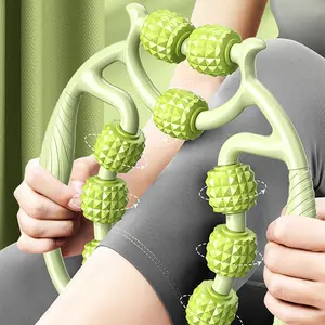 Leg Massage Wheel, 1 Count 9 Wheels Leg Massager, Massage Ring Leg Clamps, Yoga Wheel with Leg Clamps, Deep Tissue Massager, Used for Muscles and Enhanced Performance