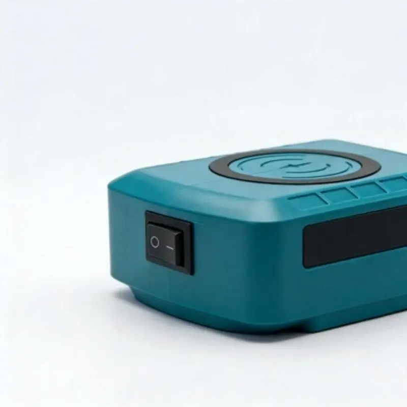1 PC Makita 18V Power Tool Battery Adapter - Portable Charging Station with Fast Wireless Charging, Dual USB-C & USB Ports, Jump Start Cars, Compatible with Smartphones & Tablets (Battery Not Included), Wireless Charge