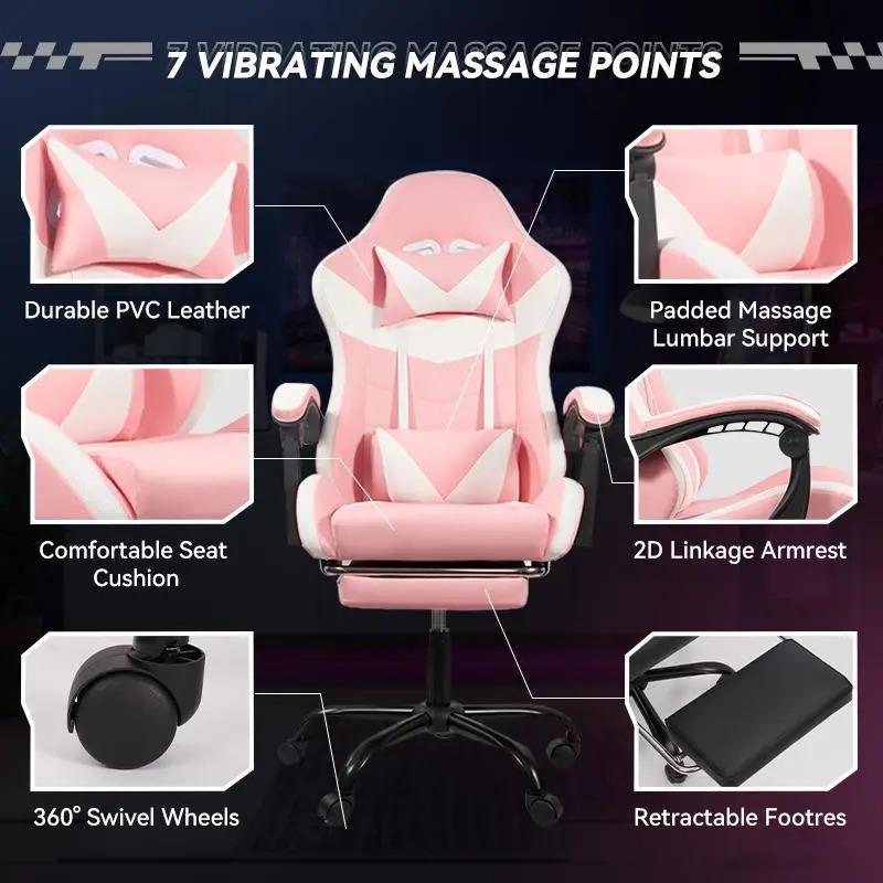 Lightweight Gaming Chair Silent Casters Practical Comfort Cooling Feature Essential for Immersive Gaming Sessions Made PU
