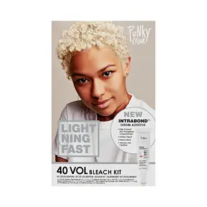 Punky Colour Intrabond Bleach Pack - At-Home Blonde Hair Lightening Cream Solution, Silky Brush, Liquid Serum